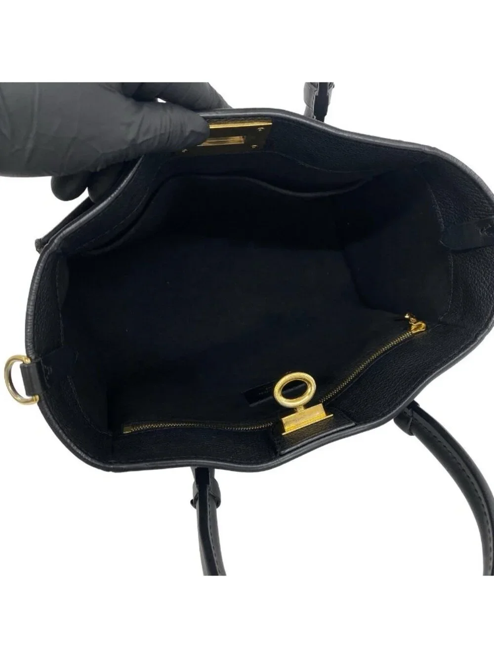 Louis Vuitton on My Side PM Monogram Leather 2-Way Shoulder Bag Black Brown